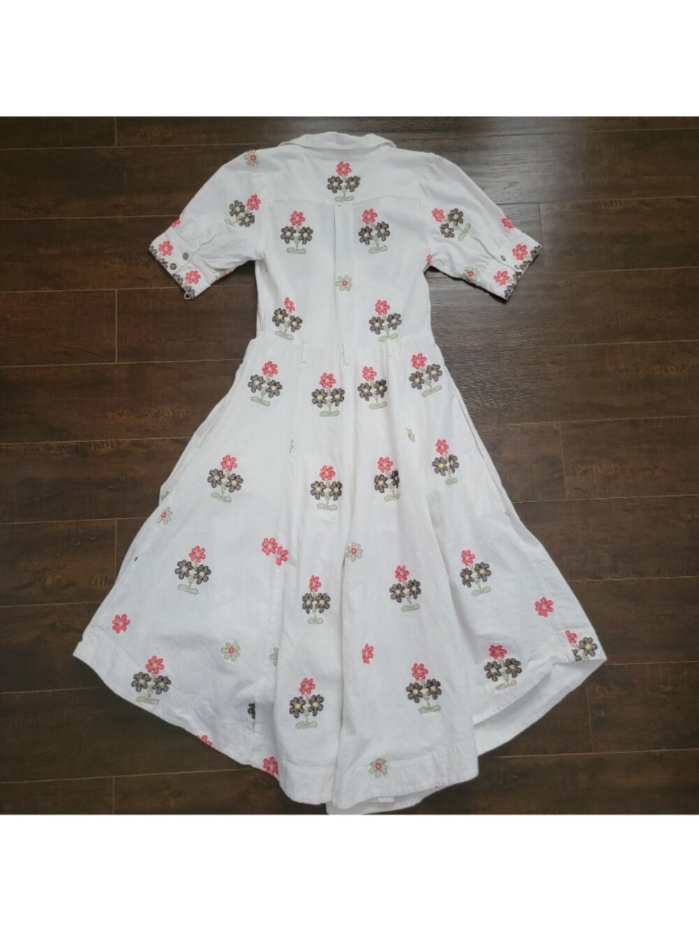 Free People Piru Midi Dress Embroidered Boho Vintage Festival Fairy Womens 0 - Picture 4 of 11